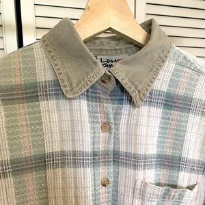 Vintage Plaid Button Down Farm Shirt